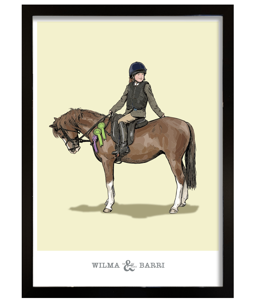 Me & My Pony Personalised Art print