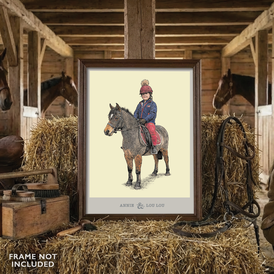 Me & My Pony Personalised Art print