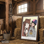 Me & My Pony Personalised Art print