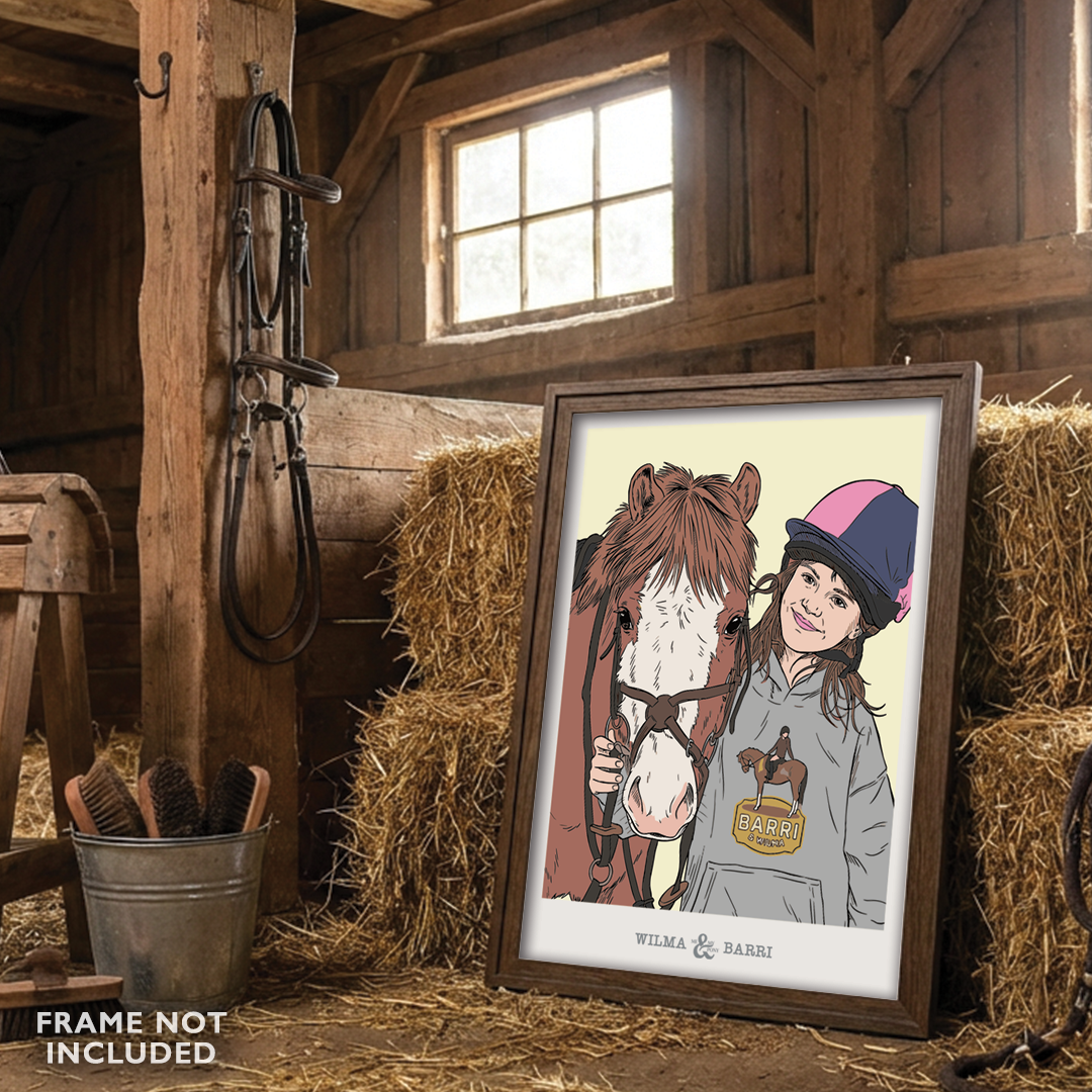Me & My Pony Personalised Art print